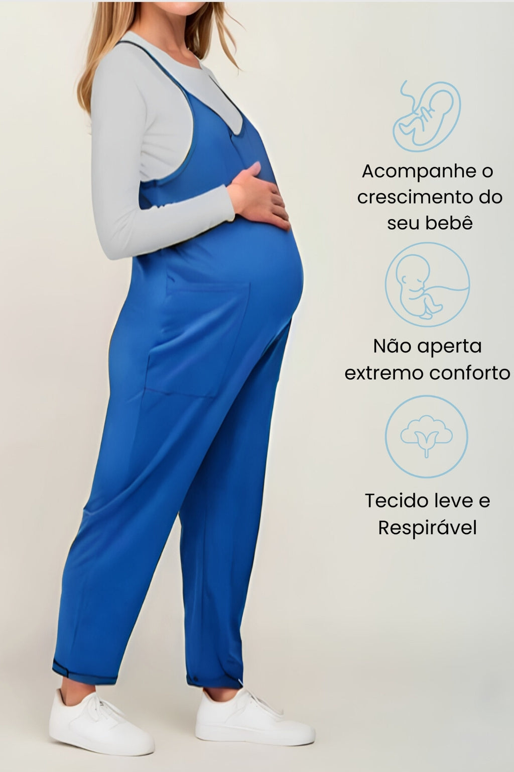 Macacão Oversized- Maternidade e Pós-parto