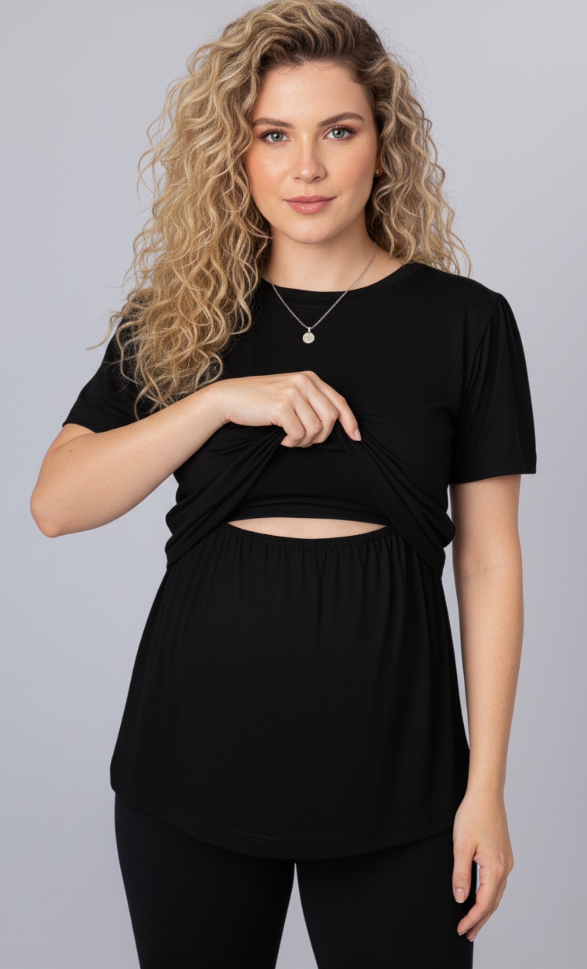 Blusa de amamentação gestante