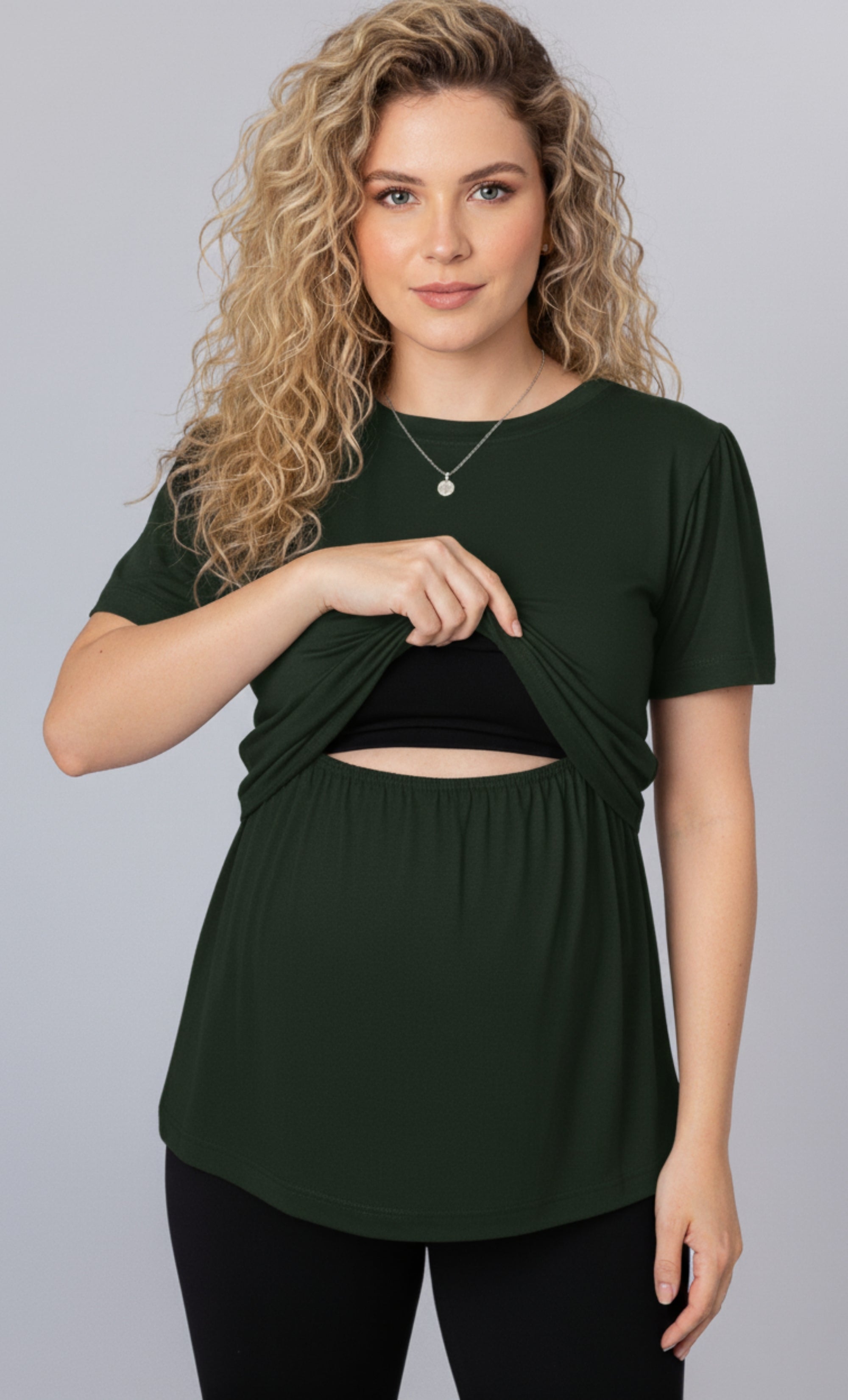 Blusa de amamentação gestante