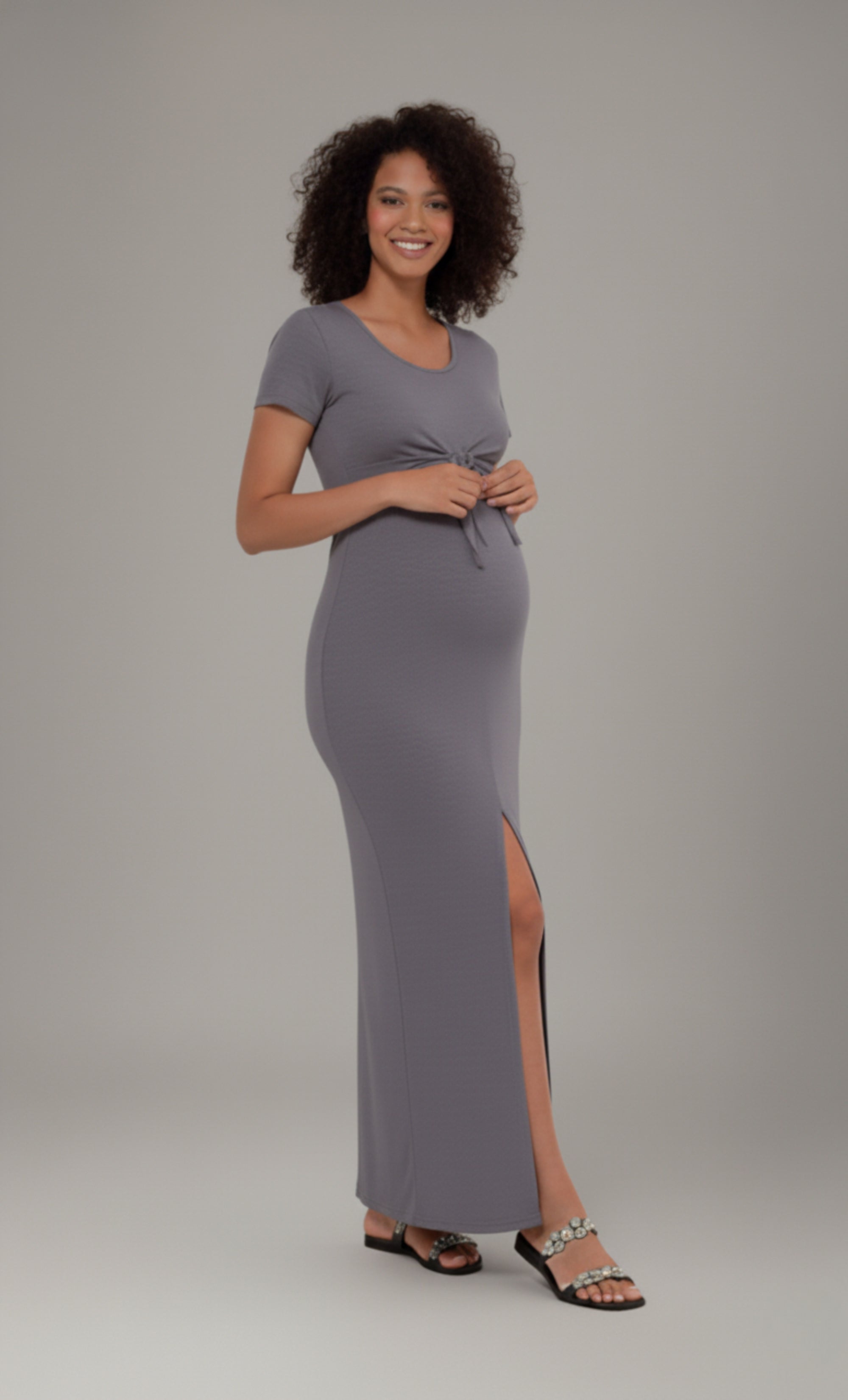 Vestido Longo Fenda & Amamenta