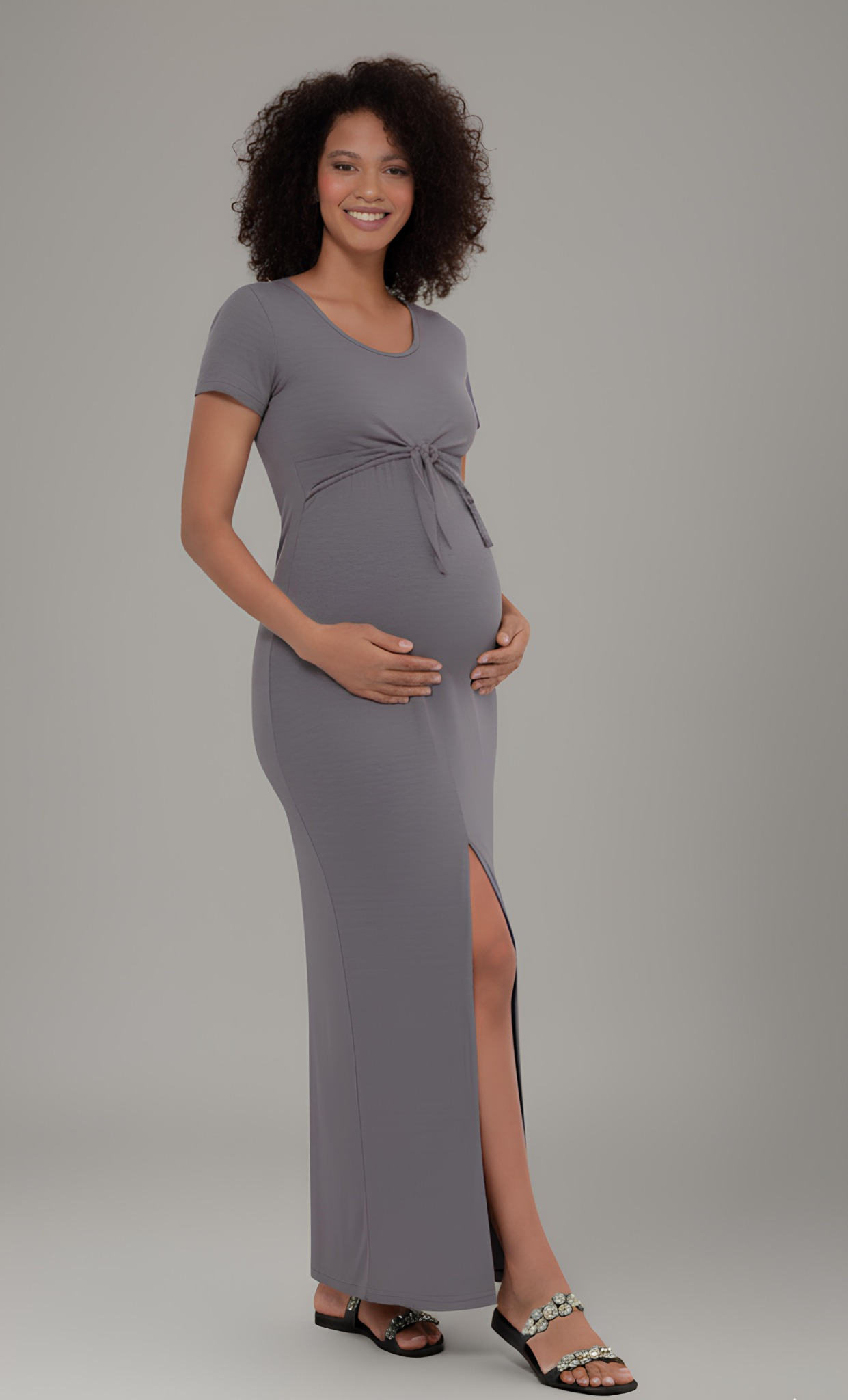 Vestido Longo Fenda & Amamenta