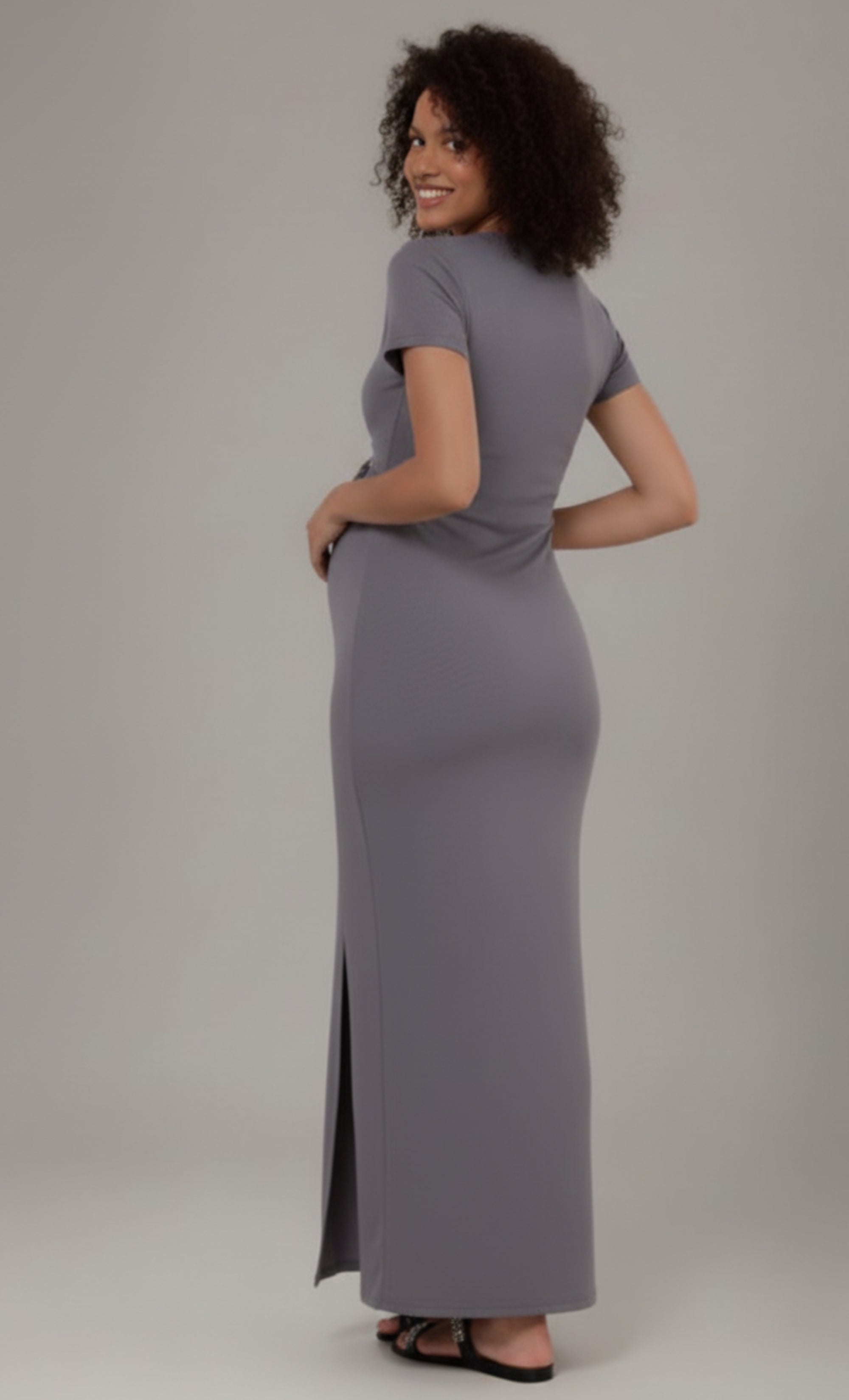 Vestido Longo Fenda & Amamenta