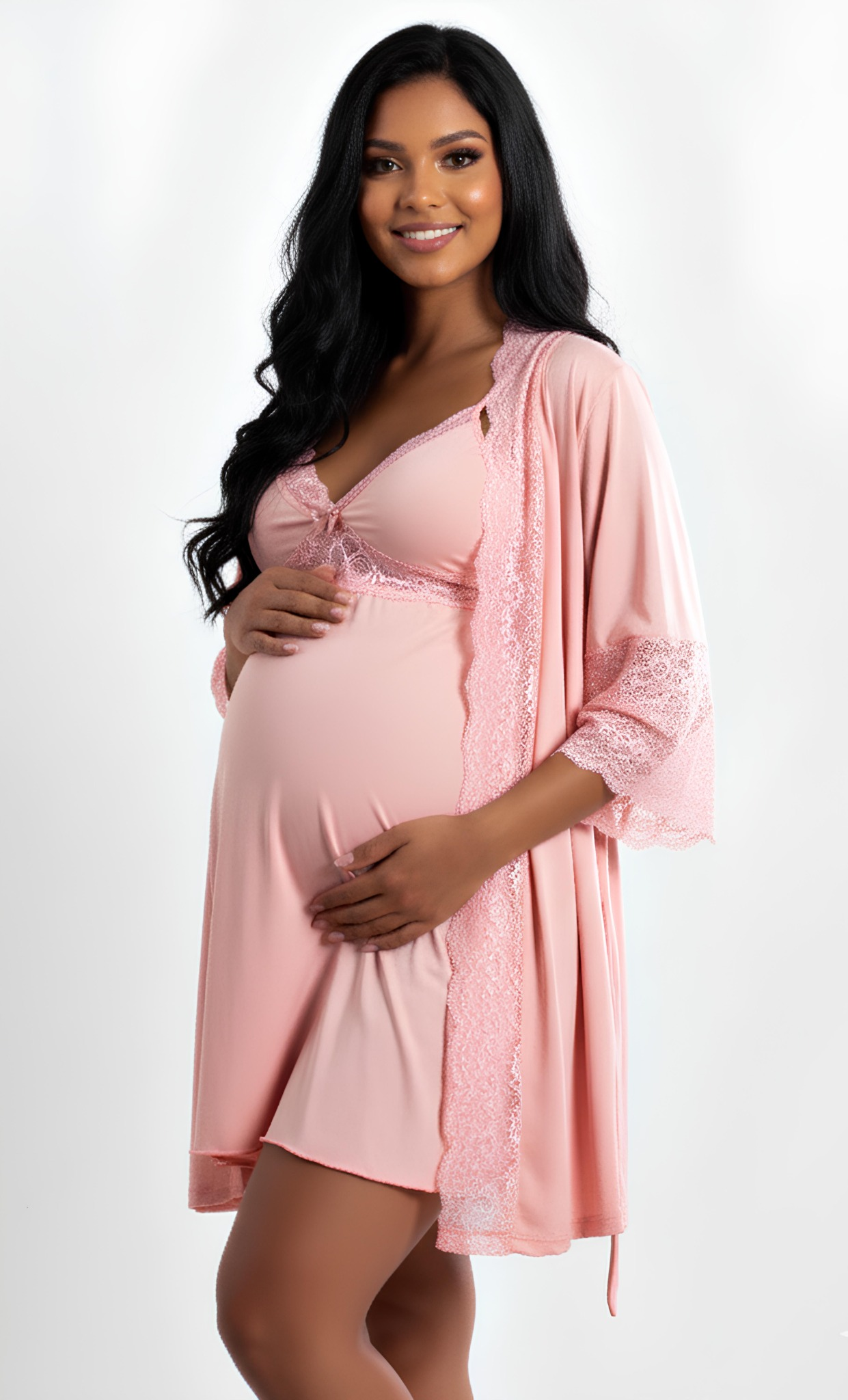 Kit de Robe e Camisola Sem Bojo